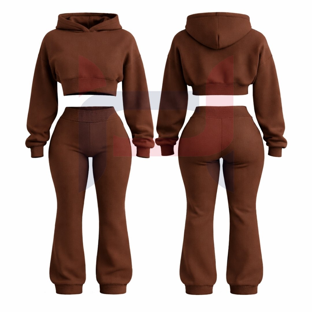 Cropped Hoodie & Flared Jogger Set