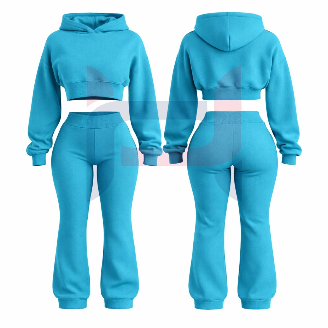 Cropped Hoodie & Flared Jogger Set